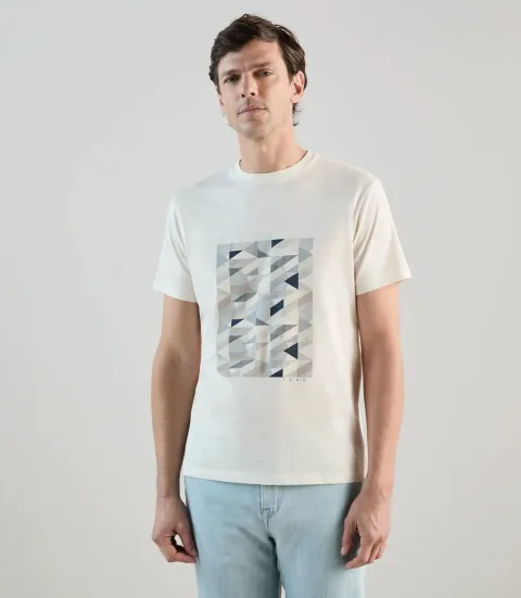 IZAC - T-shirt à manches courtes avec print écru