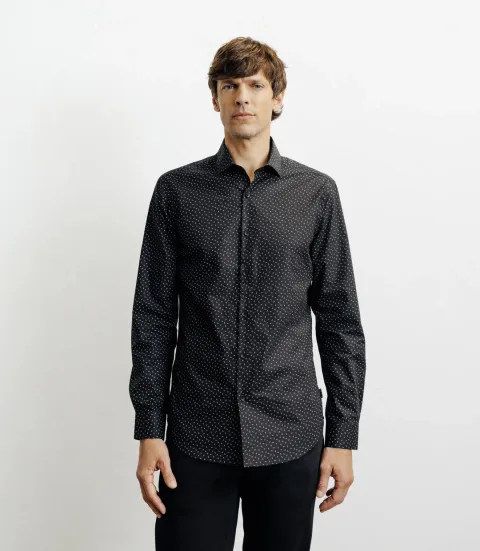 IZAC - Chemise ville imprimée noire