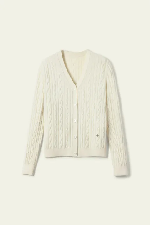 LILYSILK Cardigan Femme en Bébé Cachemire Torsadé, Gilet Doux et Chaud, Coupe Régulière XL