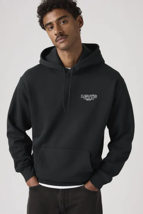 Levi's Sweat À Capuche Graphique Relaxed - Homme - Noir / Jet Black - S