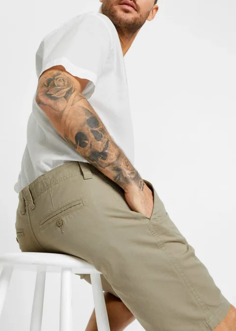 Bermuda chino 100% coton, regular