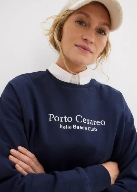 Sweat oversize avec broderie