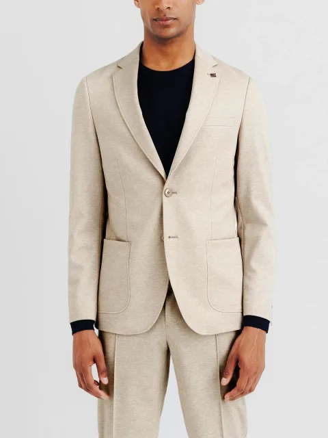 IZAC - Veste ville en maille beige