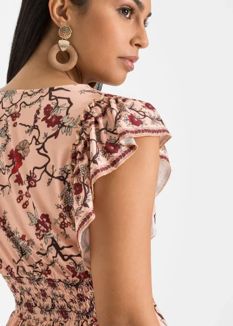 Robe en jersey à volants