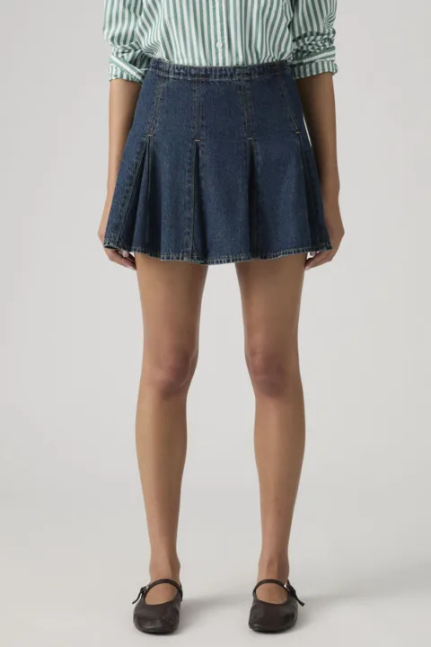 Levi's Mini Jupe Godet - Femme - Bleu / Fell Off Stone - 32
