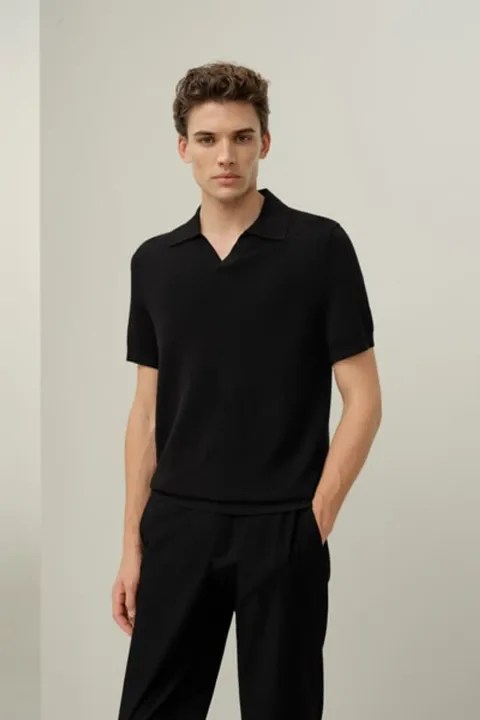 Polo Maille de Luxe Soie-Coton | Chemise Homme Respirante Coupe Régulière