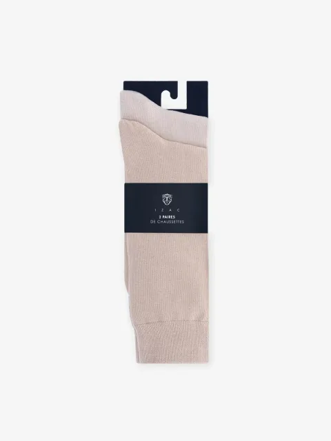 IZAC - Pack de 2 chaussettes beige