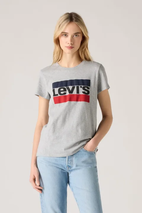 Levi's T Shirt Perfect - Femme - Gris / Heather Grey - 2XS