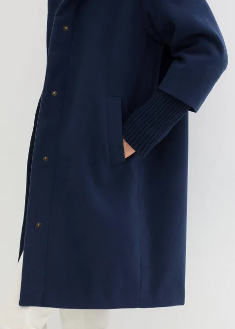 Manteau court aspect laine