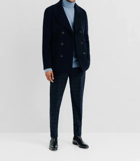 IZAC - Manteau caban 6 boutons marine