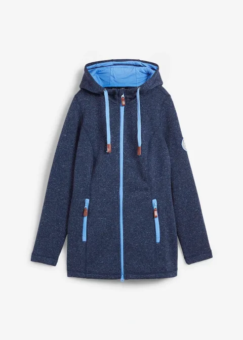 Veste en polaire tricoté à capuche