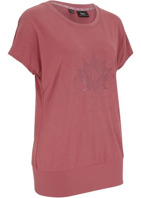 T-shirt loose de sport, large base élastiquée