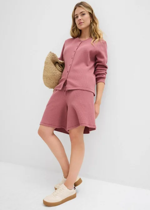 Short 100% coton avec taille élastiquée