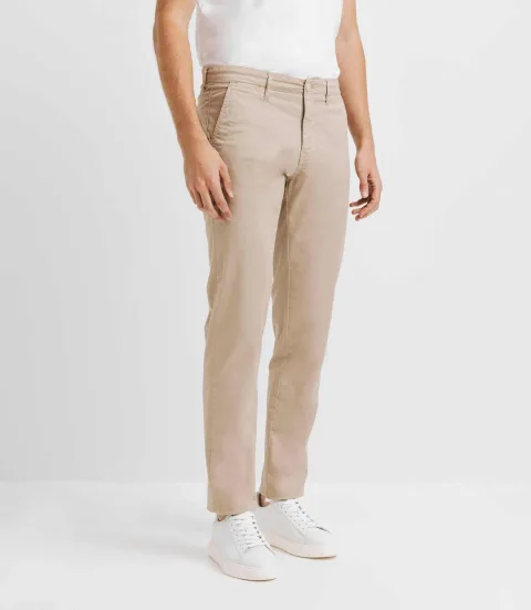 IZAC - Pantalon casual stretch beige