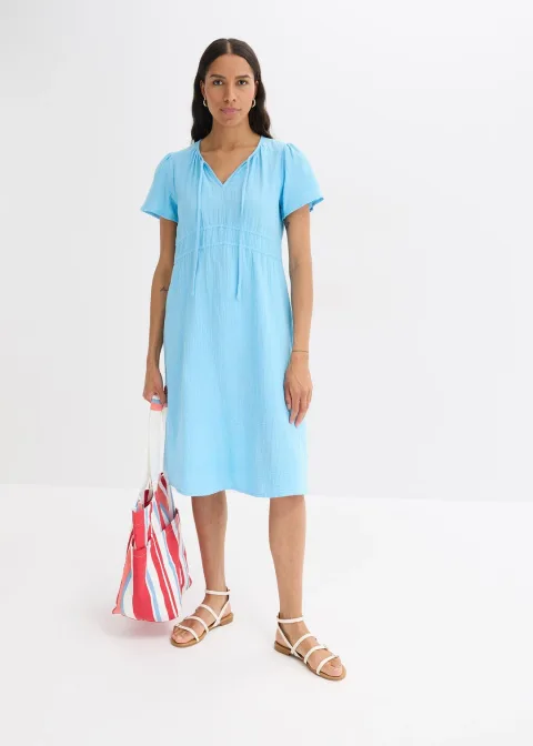 Robe tunique en gaze de coton