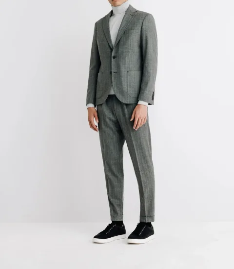 IZAC - Costume à rayures tennis gris