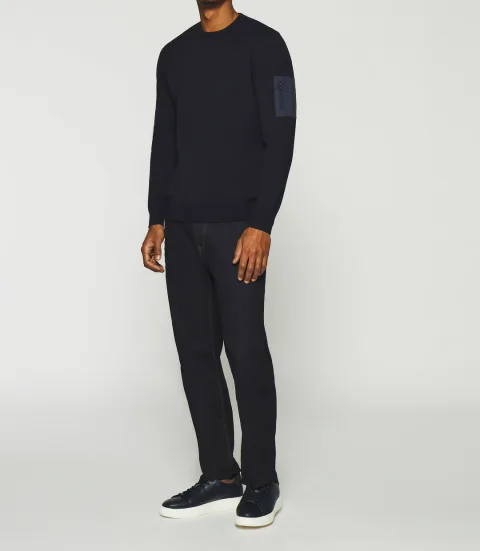 IZAC - Pull col rond marine DAVID