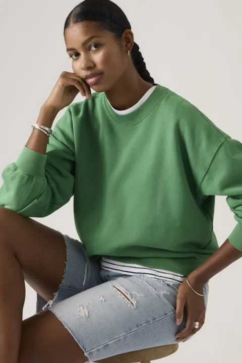 Levi's Sweat Shirt Vintage Boxy - Femme - Vert / Pine Green - M