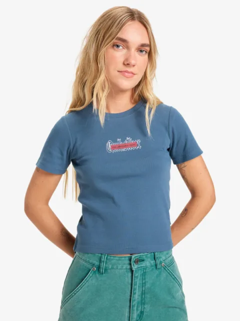 Mercury Fitted - T-shirt à manches courtes Bleu Femme