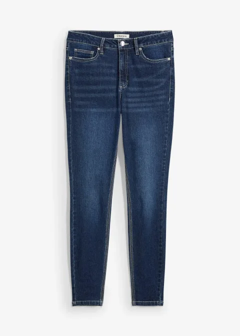Jean skinny taille mi-haute, cropped