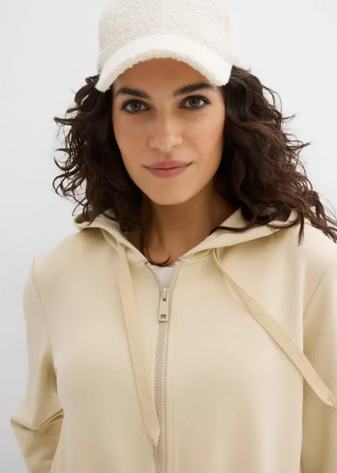 Sweat zippé à capuche, extensible