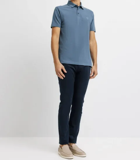 IZAC - Polo avec broderie indigo