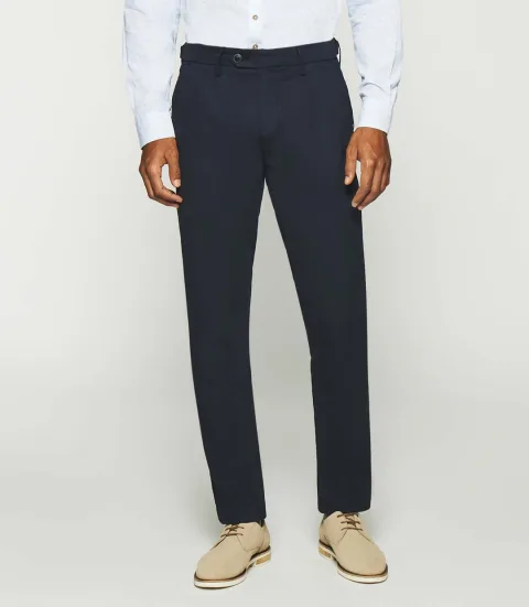 IZAC - Pantalon chino slim marine PABLO