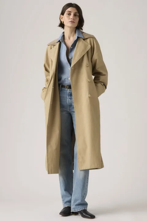 Levi's Trench Long Classique Bree - Femme - Beige / Travertine - 2XS