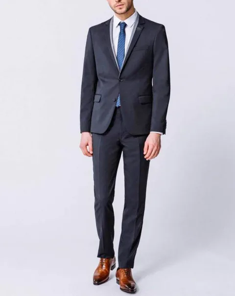 IZAC - Veste ville en tissu technique navy ''Perico''