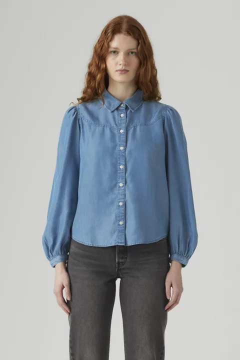 Levi's Chemise Western Journey - Femme - Bleu / Bright Mid Stone - XS