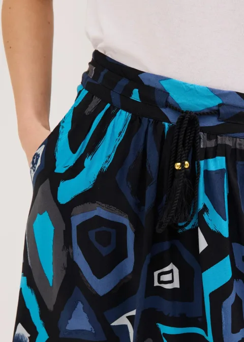 Jupe longue en viscose fluide