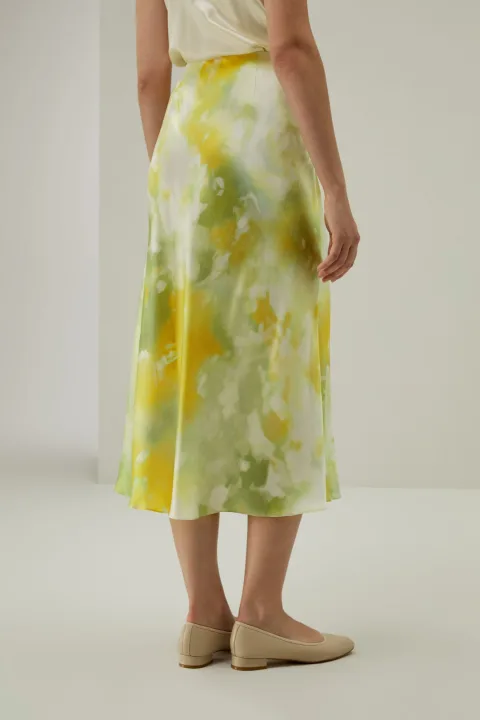 LILYSILK Jupe Soie Coupe Biaisée Pure Soie Simple Et Classique Doux Pour La Peau Et Respirant Visions D'Été 46