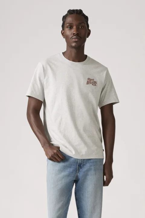 Levi's T Shirt Graphique Relaxed - Homme - Bleu / Naval Academy - XS