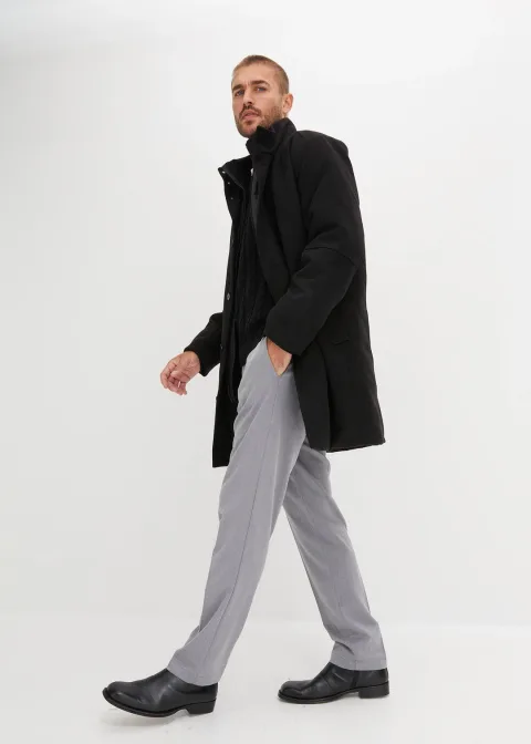 Manteau court avec empiècement coupe-vent
