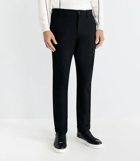 IZAC - Pantalon chino esprit ville noir