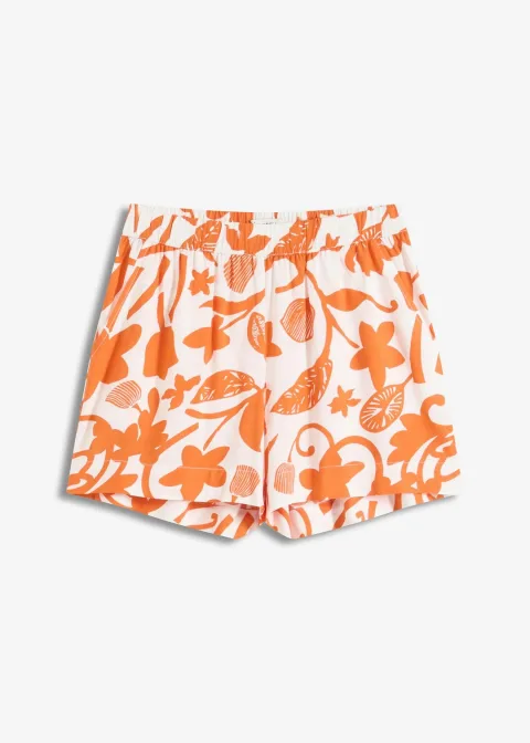 Short imprimé en viscose fluide