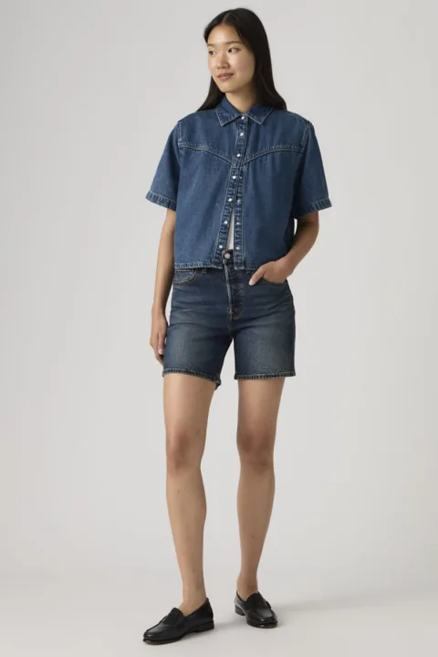 Levi's Short 501 Mi Cuisse Lightweight - Femme - Bleu / Quilt Shift Lightweight - 32