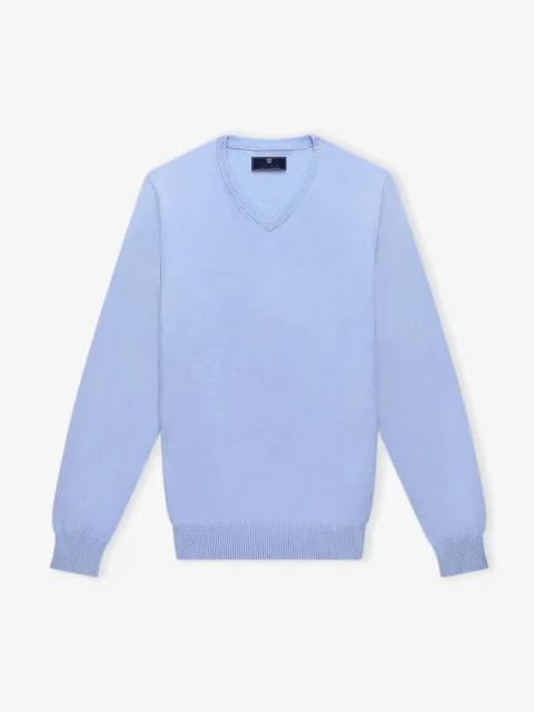 IZAC - Pull col V bleu ciel