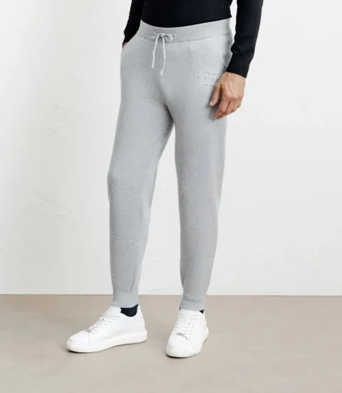 IZAC - Pantalon en maille gris chine