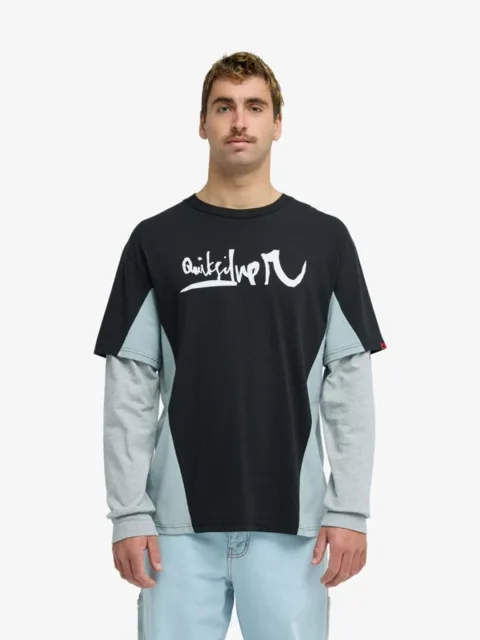 Sync - T-shirt à double épaisseur Noir Homme