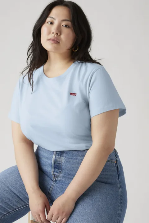Levi's T Shirt Perfect (grandes Tailles) - Femme - Bleu / Emily Stripe Pale Blue - 4X