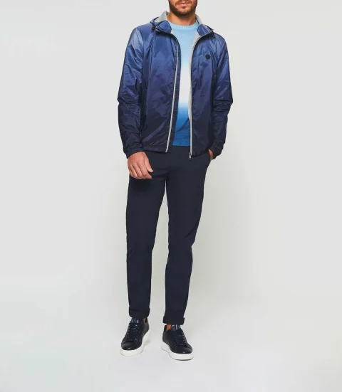IZAC - Blouson à capuche dégradé marine ''Remy''