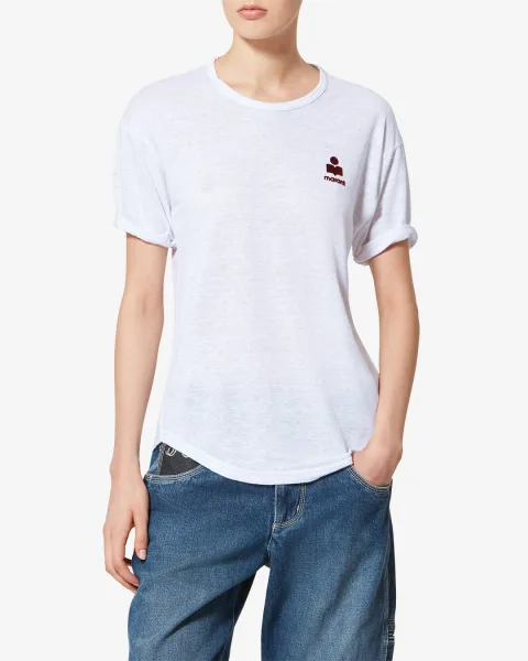 Tee Shirt Koldia - Femme - Blanc-bordeaux - Taille XL - Marant Étoile
