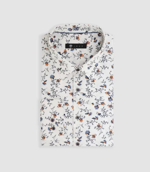 IZAC - Chemise à imprimé floral blanche ''Mady''