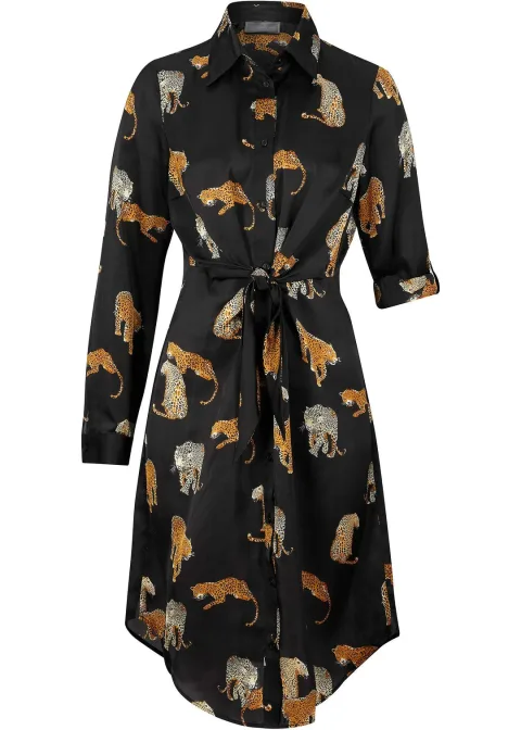 Robe-chemise en satin