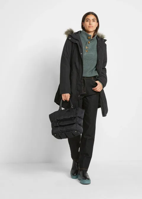 Parka avec fermetures zippées sur le côté