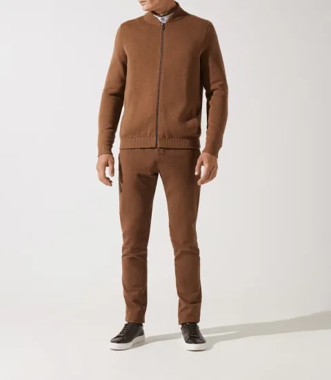 IZAC - Gilet zippé col teddy camel