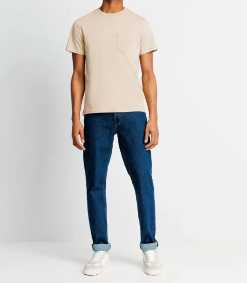 IZAC - T-shirt avec logo beige
