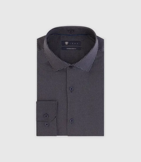 IZAC - Chemise à pois marine