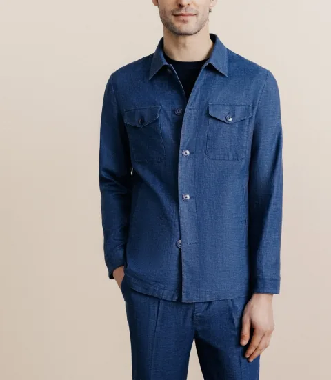 IZAC - Veste ville indigo